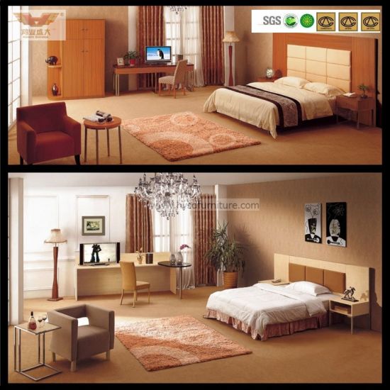 Высококачественная деревянная мебель 5 звезд отеля мебель для спальни (HY-028)